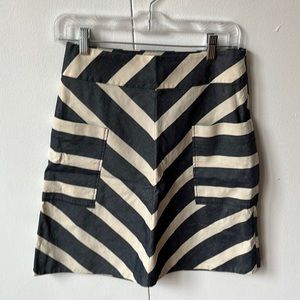 Anthropologie Marine Striped Skirt